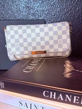 Preloved Louis Vuitton favorite MM White Damier Azur